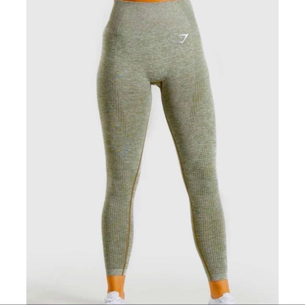 Green Gymshark Seamless Leggings Size Medium